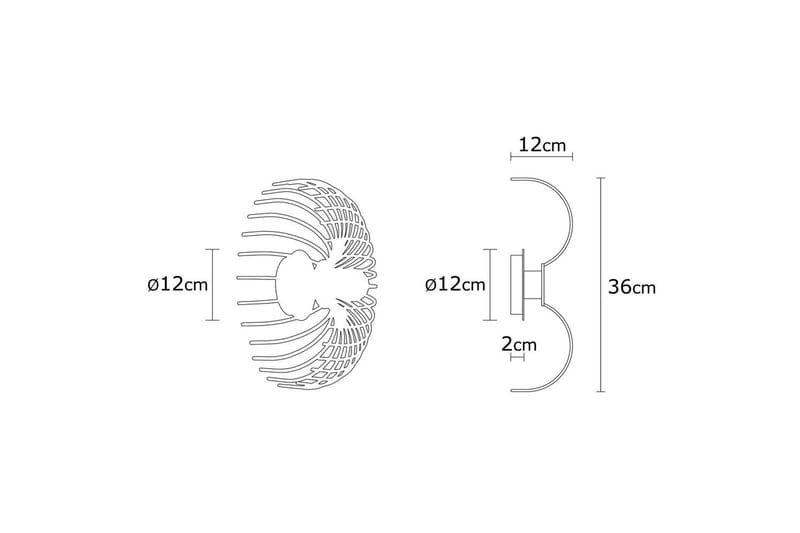 Vegg lampe Subbersta Svart - Diameter: 12 cm - Belysning - Innendørsbelysning & Lamper - Vegglampe