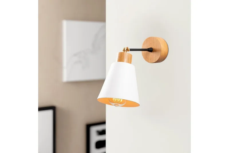 Vegg lampe Sudalwani Hvit - Hvit - Belysning - Innendørsbelysning & Lamper - Vegglampe