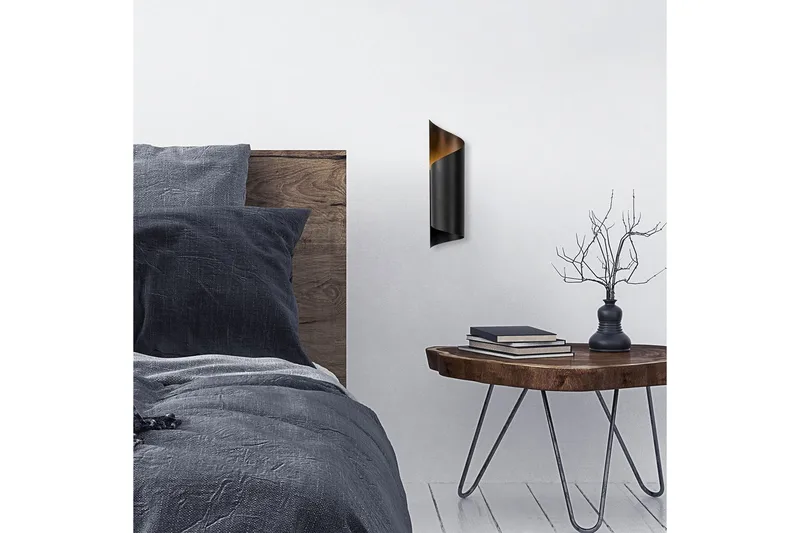 Vegg lampe Sugana Fira Svart - Svart - Belysning - Innendørsbelysning & Lamper - Vegglampe