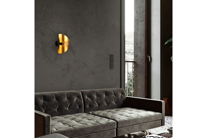 Vegg lampe Sugana Giada Svart / Gull - Gull/Svart - Belysning - Innendørsbelysning & Lamper - Vegglampe