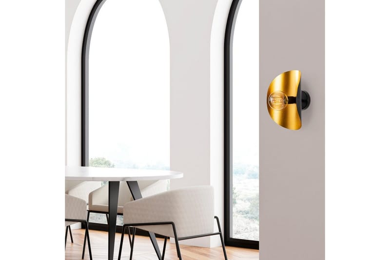 Vegg lampe Sugana Giada Svart / Gull - Gull/Svart - Belysning - Innendørsbelysning & Lamper - Vegglampe