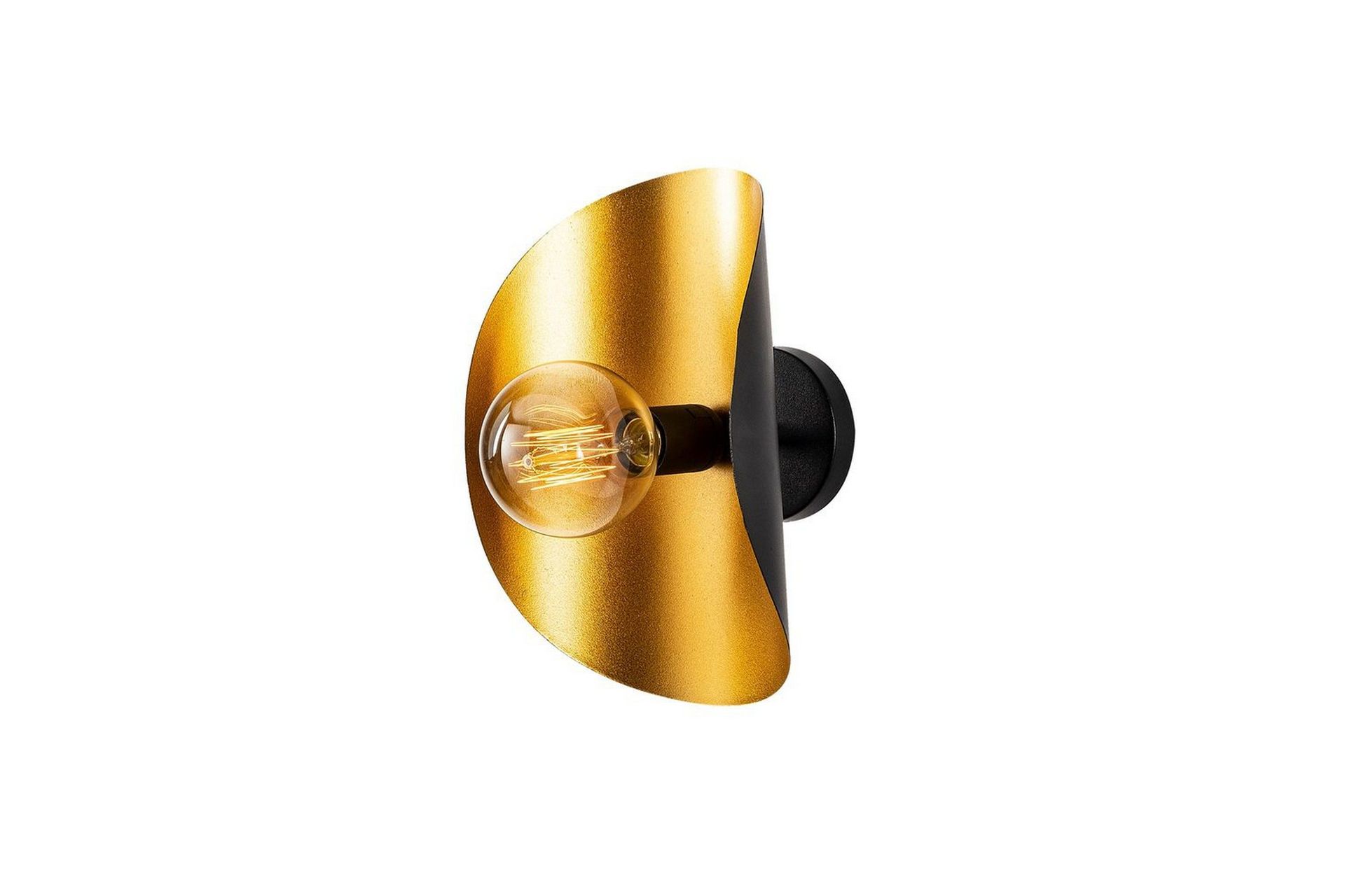 Vegg lampe Sugana Giada Svart / Gull - Gull/Svart