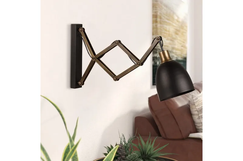 Vegg lampe Sugana Lyra Svart / Vintage - Beige/Svart - Belysning - Innendørsbelysning & Lamper - Vegglampe