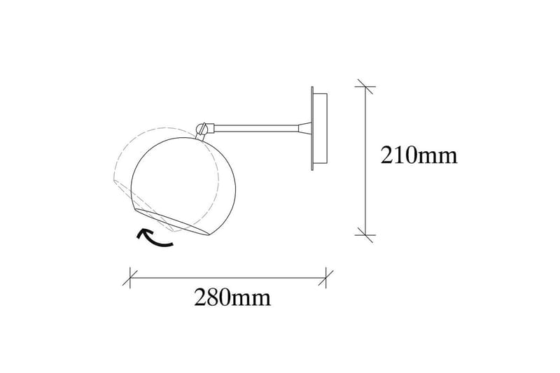 Vegg lampe Sugana Tera Svart - Svart - Belysning - Innendørsbelysning & Lamper - Vegglampe