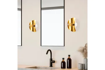 Vegg lampe Sugana Vira Hvit / Gull - Gull/Hvit - Belysning - Innendørsbelysning & Lamper - Vegglampe