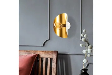 Vegg lampe Sugana Vira Hvit / Gull - Gull/Hvit - Belysning - Innendørsbelysning & Lamper - Vegglampe