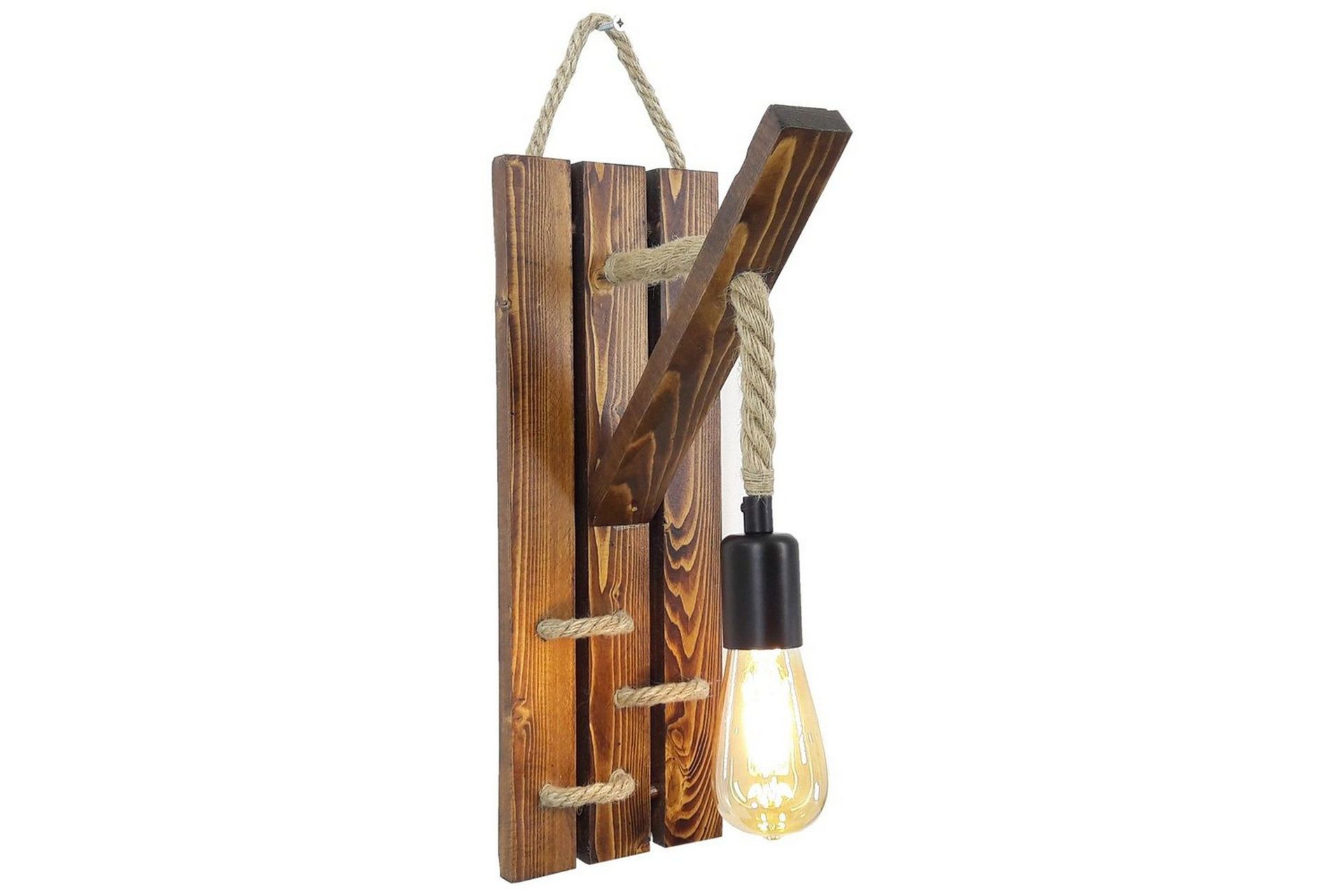 Vegg lampe Teyra Tre - Brun