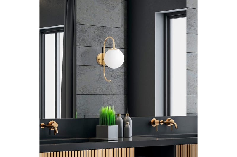 Vegg lampe Thalara Skinnende Gull - Skinnende Gull - Belysning - Innendørsbelysning & Lamper - Vegglampe