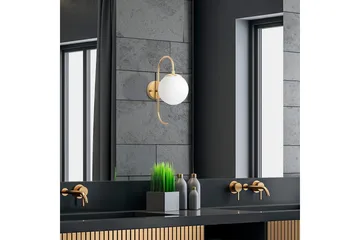 Vegg lampe Thalara Skinnende Gull - Skinnende Gull - Belysning - Innendørsbelysning & Lamper - Vegglampe