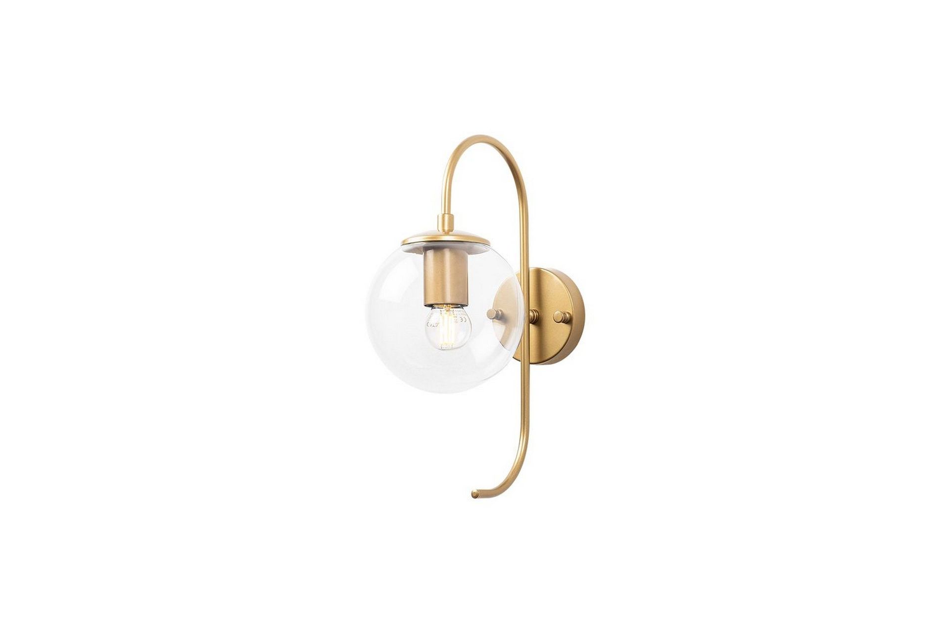 Vegg lampe Thalara Skinnende Gull Transparent - Skinnende Gull Transparent