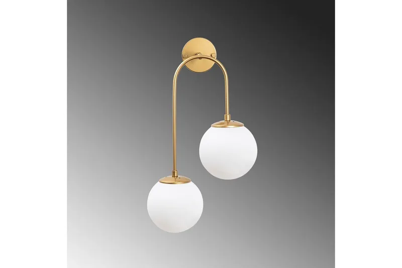 Vegg lampe Thalara To Skinnende Gull - Gull - Belysning - Innendørsbelysning & Lamper - Vegglampe