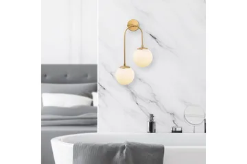 Vegg lampe Thalara To Skinnende Gull - Gull - Belysning - Innendørsbelysning & Lamper - Vegglampe
