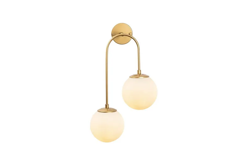 Vegg lampe Thalara To Skinnende Gull - Gull - Belysning - Innendørsbelysning & Lamper - Vegglampe
