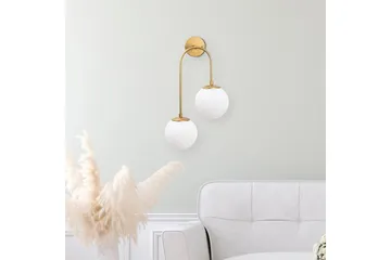 Vegg lampe Thalara To Skinnende Gull - Gull - Belysning - Innendørsbelysning & Lamper - Vegglampe