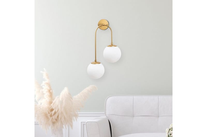 Vegg lampe Thalara To Skinnende Gull - Gull - Belysning - Innendørsbelysning & Lamper - Vegglampe