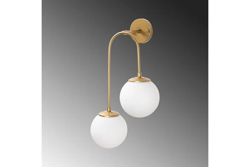 Vegg lampe Thalara To Skinnende Gull - Gull - Belysning - Innendørsbelysning & Lamper - Vegglampe