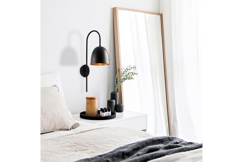 Vegg lampe Thela Svart - Antrasitt - Belysning - Innendørsbelysning & Lamper - Vegglampe