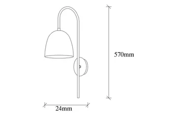 Vegg lampe Thela Svart - Antrasitt - Belysning - Innendørsbelysning & Lamper - Vegglampe