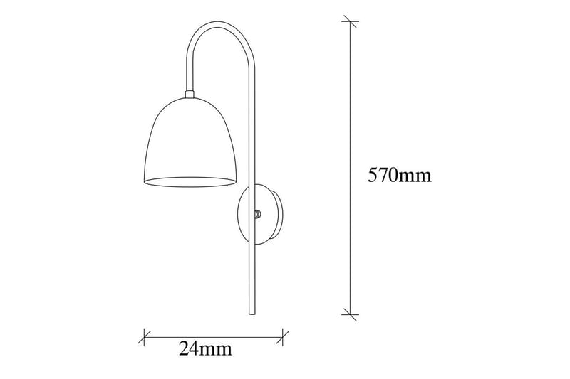 Vegg lampe Thela Svart - Antrasitt - Belysning - Innendørsbelysning & Lamper - Vegglampe
