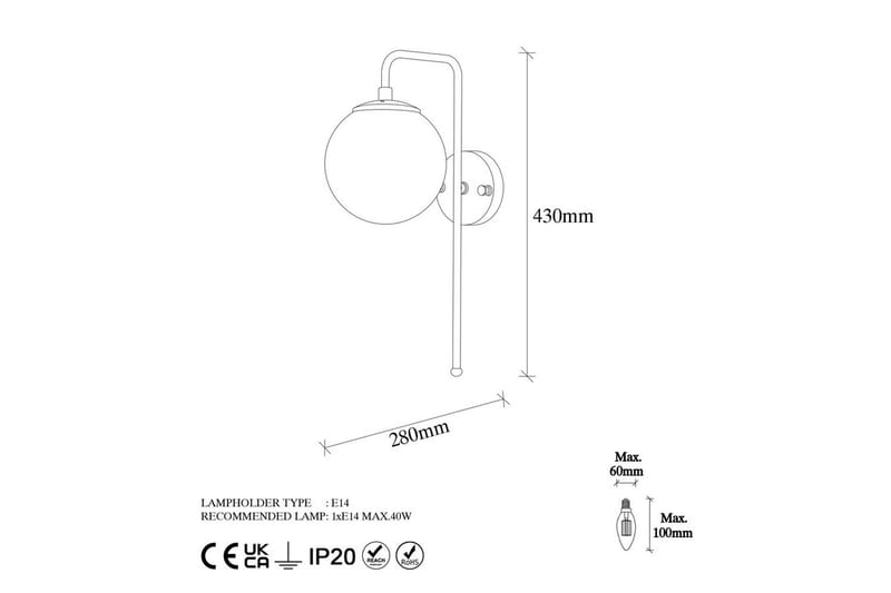 Vegg lampe Tolra Vintage Gjennomsiktig - Gjennomsiktig - Belysning - Innendørsbelysning & Lamper - Vegglampe