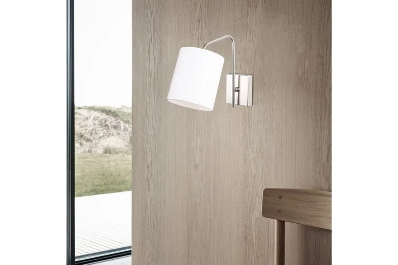 Vegg lampe Ve Nikkel / Hvit - Hvit - Belysning - Innendørsbelysning & Lamper - Vegglampe