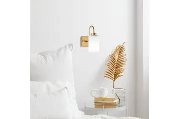 Vegg lampe Yalara Hvit / Gull - Hvit / Gull - Belysning - Innendørsbelysning & Lamper - Vegglampe