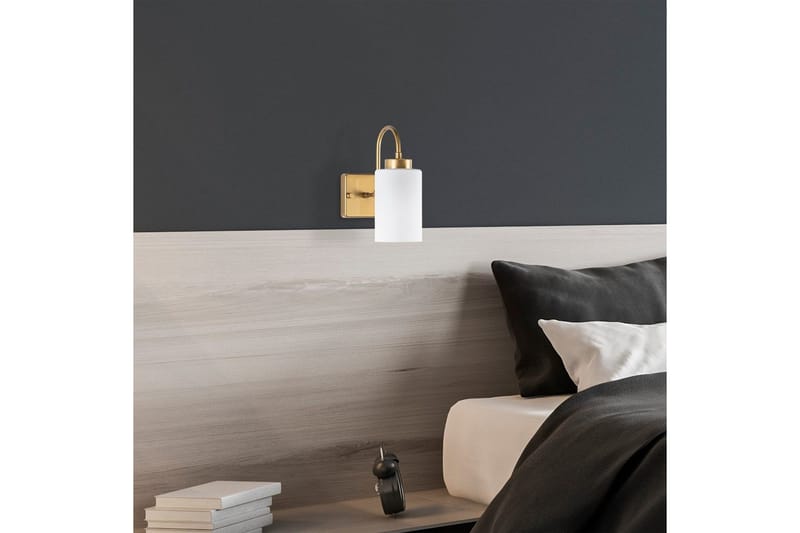 Vegg lampe Yalara Hvit / Gull - Hvit / Gull - Belysning - Innendørsbelysning & Lamper - Vegglampe