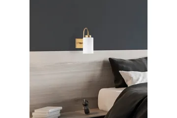 Vegg lampe Yalara Hvit / Gull - Hvit / Gull - Belysning - Innendørsbelysning & Lamper - Vegglampe