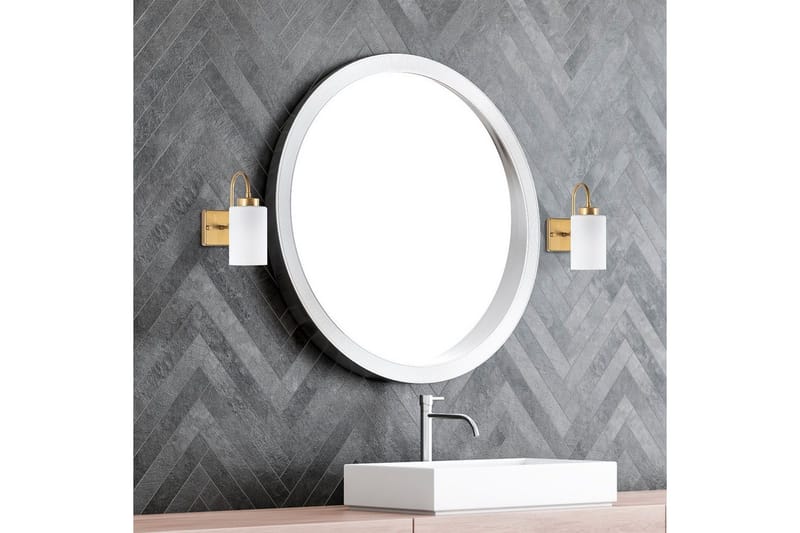 Vegg lampe Yalara Hvit / Gull - Hvit / Gull - Belysning - Innendørsbelysning & Lamper - Vegglampe