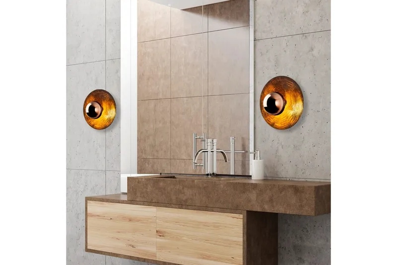 Vegg lampe Zindale Kobber - 38 x 31 cm - Belysning - Innendørsbelysning & Lamper - Vegglampe