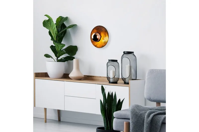Vegg lampe Zindale Kobber - 38 x 31 cm - Belysning - Innendørsbelysning & Lamper - Vegglampe