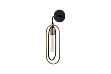 Vegg lampe Pindor Svart / Gull - Gull/Svart - Belysning - Innendørsbelysning & Lamper - Vegglampe