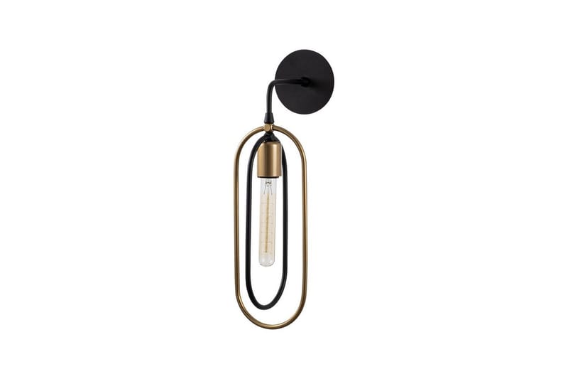 Vegg lampe Pindor Svart / Gull - Gull/Svart - Belysning - Innendørsbelysning & Lamper - Vegglampe
