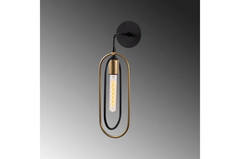 Vegg lampe Pindor Svart / Gull - Gull/Svart - Belysning - Innendørsbelysning & Lamper - Vegglampe