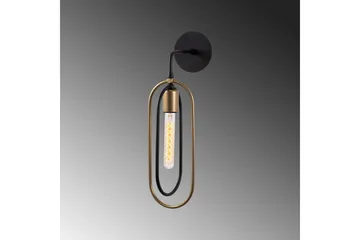Vegg lampe Pindor Svart / Gull - Gull/Svart - Belysning - Innendørsbelysning & Lamper - Vegglampe