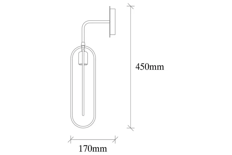 Vegg lampe Pindor Svart / Gull - Gull/Svart - Belysning - Innendørsbelysning & Lamper - Vegglampe