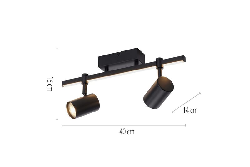 Vegg- og taklampe Barik - 10,5x18x40 cm - Belysning - Innendørsbelysning & Lamper - Vegglampe