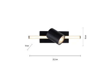 Vegg- og taklampe Barik - 14x16x25,5 cm - Belysning - Innendørsbelysning & Lamper - Vegglampe