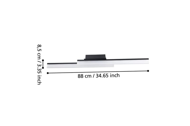 Vegg-/Taklampe Eglo Palmital Svart Satineret - Sølv/Svart - Belysning - Innendørsbelysning & Lamper - Vegglampe