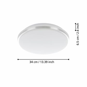 Vegg-/Taklampe Pinetto - Hvit, Krom - Belysning - Innendørsbelysning & Lamper - Vegglampe