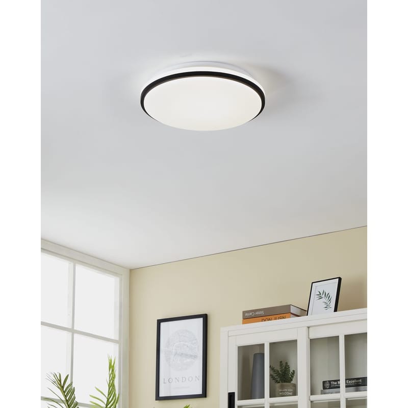 Vegg-/Taklampe Pinetto - Hvit, Svart - Belysning - Innendørsbelysning & Lamper - Vegglampe