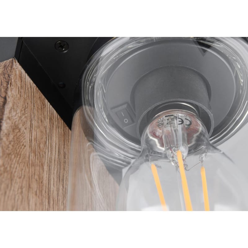 Vegglampe Ardila - Tre/mattsvart - Belysning - Innendørsbelysning & Lamper - Vegglampe