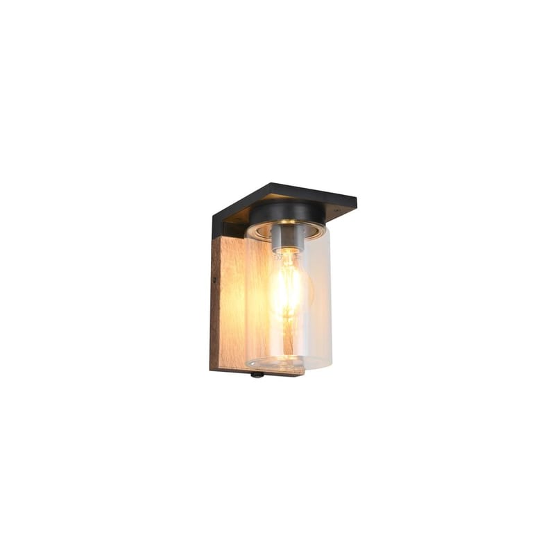 Vegglampe Ardila, Tre/mattsvart