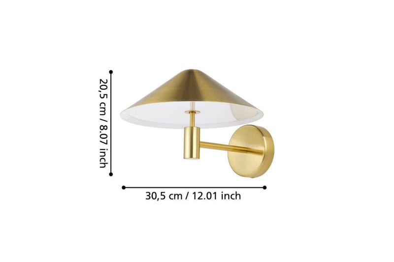 Vegglampe Eglo Paraguay Messing - Belysning - Innendørsbelysning & Lamper - Vegglampe