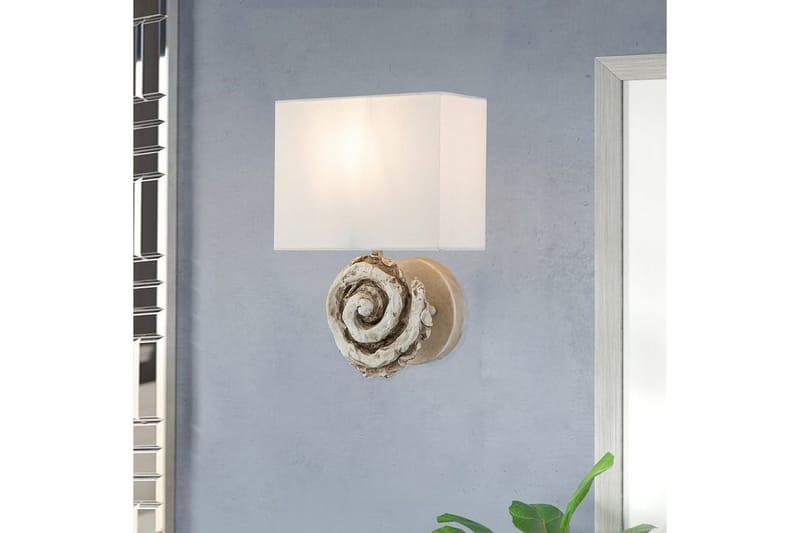 Vegglampe Flambeau Virvel Benhvit - Benhvit - Belysning - Innendørsbelysning & Lamper - Vegglampe