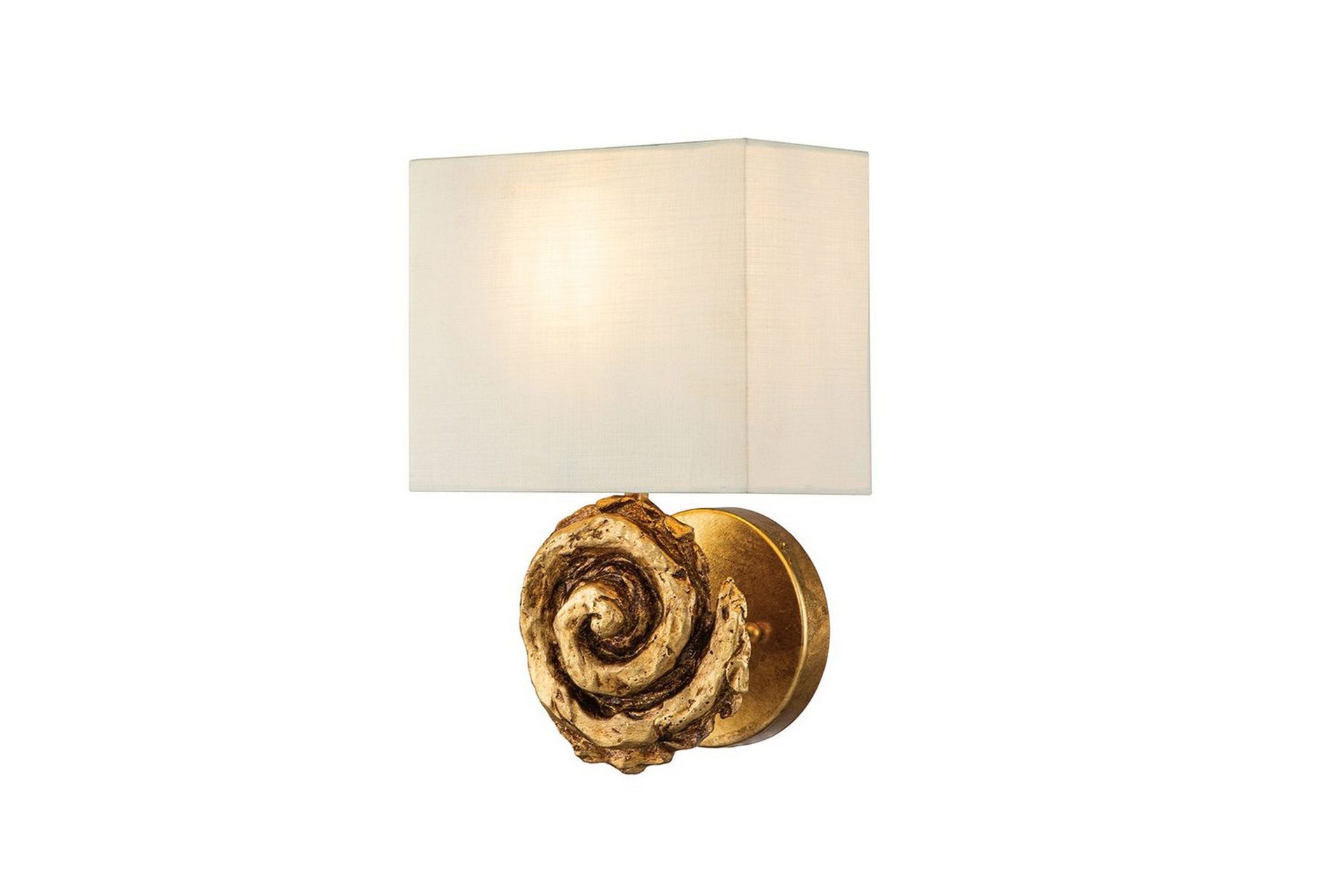 Vegglampe Flambeau Virvel Gullblad - Gullblad