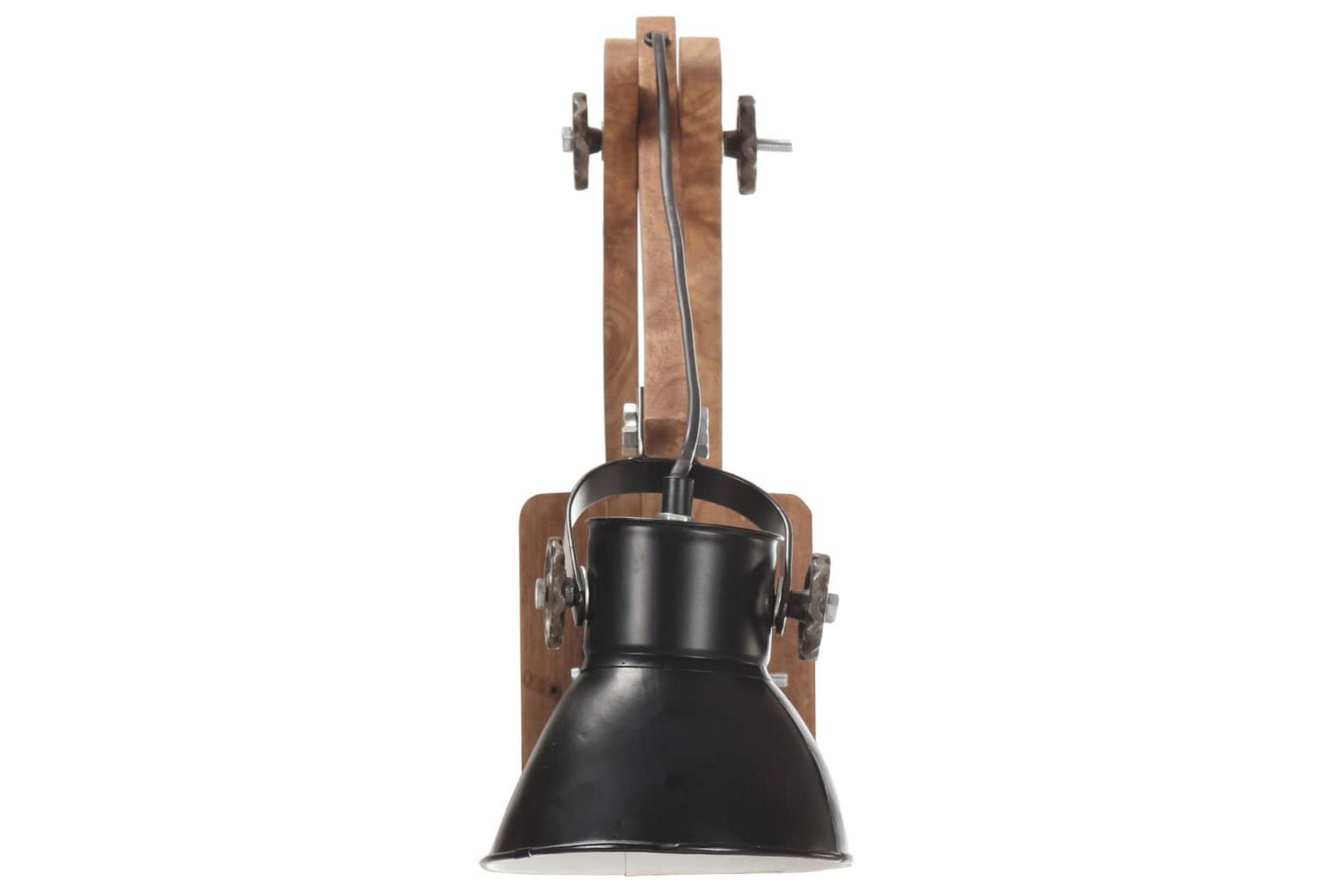 Vegglampe i industriell stil matt svart rund E27 - Svart - Belysning - Innendørsbelysning & Lamper - Vegglampe