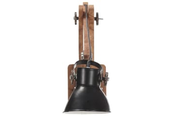 Vegglampe i industriell stil matt svart rund E27 - Svart - Belysning - Innendørsbelysning & Lamper - Vegglampe