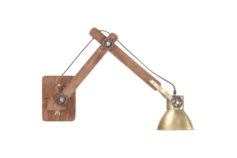 Vegglampe i industriell stil messing rund E27 - Gul - Belysning - Innendørsbelysning & Lamper - Vegglampe