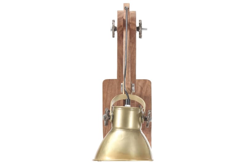 Vegglampe i industriell stil messing rund E27 - Gul - Belysning - Innendørsbelysning & Lamper - Vegglampe